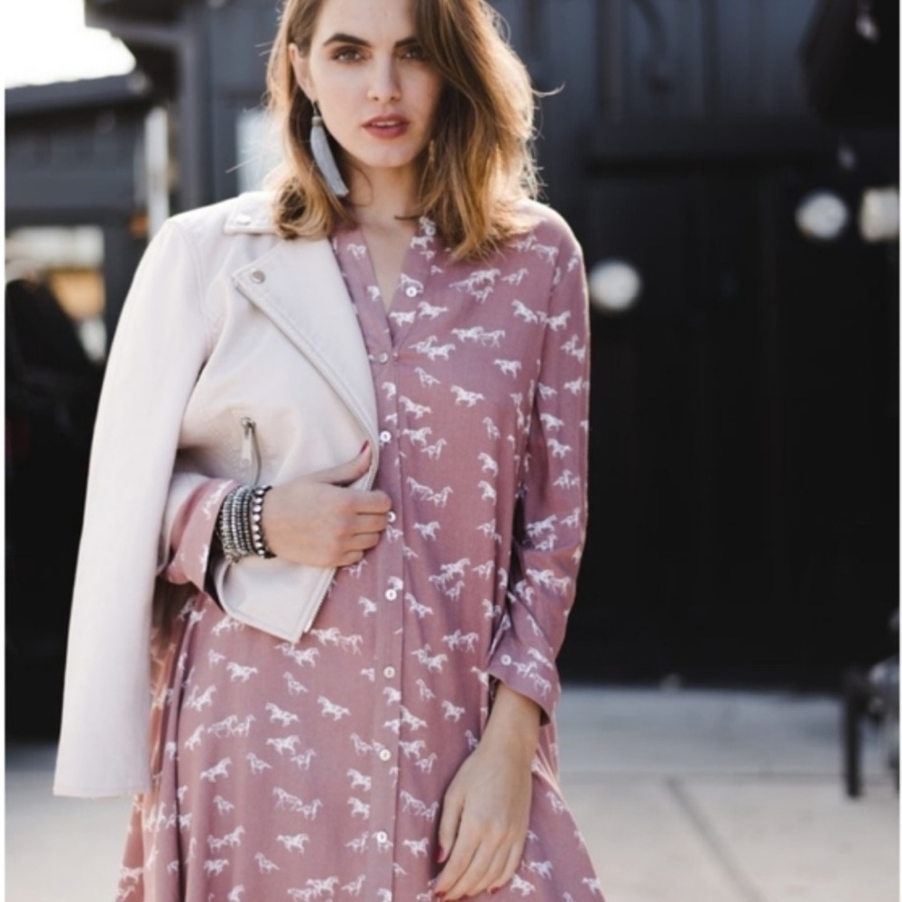 knot sisters Horse Novelty Print Tunic Mini Dress